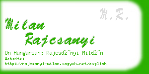 milan rajcsanyi business card